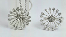 Load image into Gallery viewer, 0112: Vintage: 18ct White Gold &quot;Sunray&quot; Diamonds Fine Jewellery Set: Ring, Pendant, Necklace- Extraordinary
