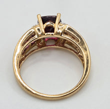 Load image into Gallery viewer, 1900: Vintage: 9ct Gold Almandine Garnets Diamonds Cocktail Ring
