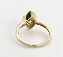 Cargar imagen en el visor de la galería, 2153: Vintage: 9ct Gold Blue White Diamonds Dress Ring- 55 natural sparkling diamonds
