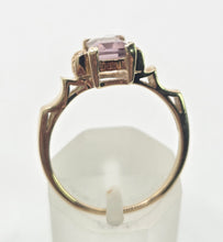 Load image into Gallery viewer, 2178: Vintage; 9ct Gold Emerald Cut Ametrine Diamonds Dress Ring- a rare find
