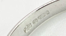 Cargar imagen en el visor de la galería, 2186: Vintage; 18ct White Gold Round Full Cut Blue Natural Diamond Solitaire Ring
