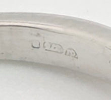 Load image into Gallery viewer, 1869: Vintage: 9ct White Gold Diamonds Floral Trilogy Ring- natural sparkling beauty

