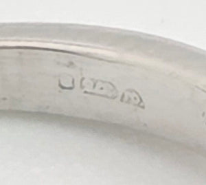 1869: Vintage: 9ct White Gold Diamonds Floral Trilogy Ring- natural sparkling beauty