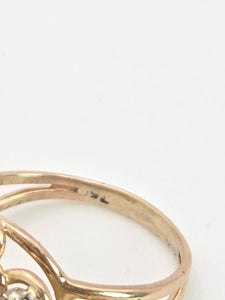 Vintage: 18ct  Gold Brilliant  & Round Cut Natural Diamonds Cluster Ring
