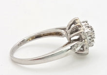 Load image into Gallery viewer, Vintage; 9ct White Gold 21 Natural Diamonds Geometric Set Ring
