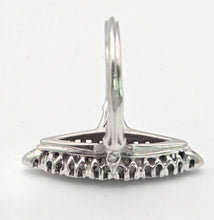 Cargar imagen en el visor de la galería, Vintage: 18ct White Gold Art Deco 12 Natural Diamonds {0.61ct} Navette Set  Ring
