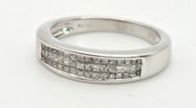 Load image into Gallery viewer, 2031: Vintage: 18ct White Gold 48 Natural Diamonds Stacker/Half-Eternity Ring
