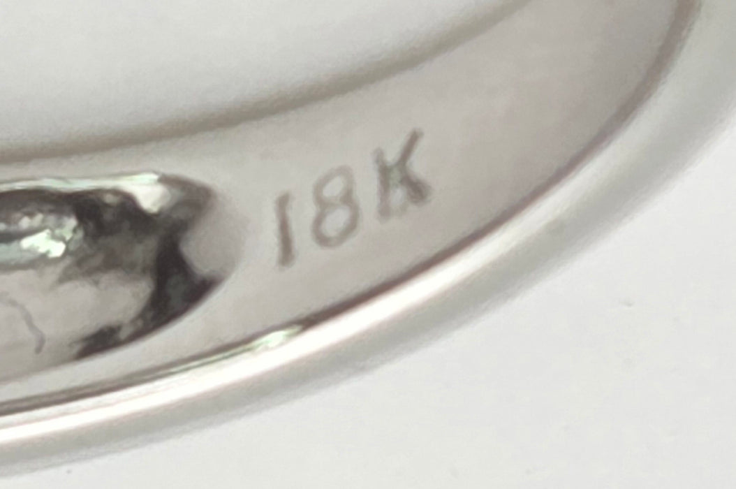6450: Vintage: 18ct White Gold 48 Natural Diamonds Stacker/Half-Eternity Ring