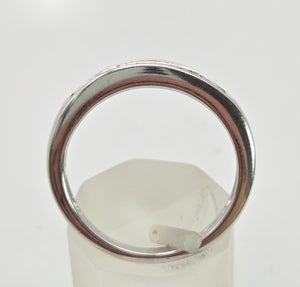 2031: Vintage: 18ct White Gold 48 Natural Diamonds Stacker/Half-Eternity Ring