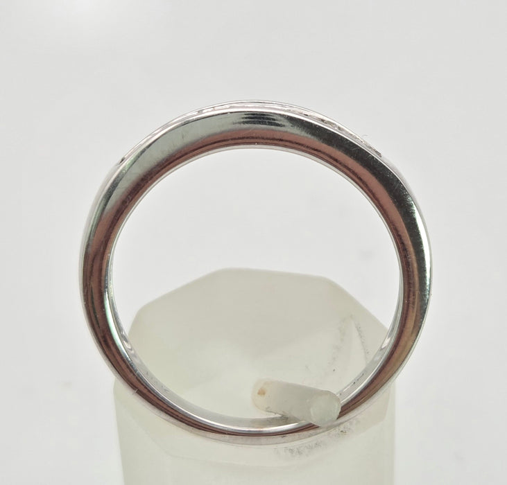 6450: Vintage: 18ct White Gold 48 Natural Diamonds Stacker/Half-Eternity Ring