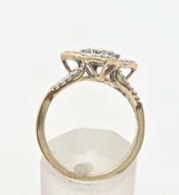 Load image into Gallery viewer, 2311: Vintage 9ct Gold Natural Diamonds Geometric Set Ring
