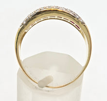 Cargar imagen en el visor de la galería, 2339: Vintage: 18ct Gold Rubies Diamonds Dress Ring- Vibrant Rubies Sparkling Diamonds
