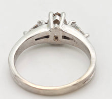 Load image into Gallery viewer, Vintage: 14ct White Gold Pear Cut Cognac Diamond (0.63ct) Diamonds 3 -Stone Ring - a rare, sparkling find.
