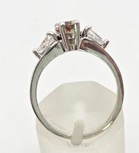 Load image into Gallery viewer, Vintage: 14ct White Gold Pear Cut Cognac Diamond (0.63ct) Diamonds 3 -Stone Ring - a rare, sparkling find.
