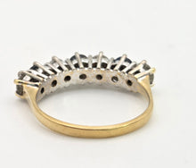 Load image into Gallery viewer, Vintage: 18ct Gold French Blue Sapphires Natural Diamonds (0.8ct) Ring- Exceptional
