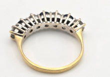 Load image into Gallery viewer, Vintage: 18ct Gold French Blue Sapphires Natural Diamonds (0.8ct) Ring- Exceptional
