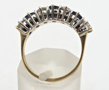 Load image into Gallery viewer, Vintage: 18ct Gold French Blue Sapphires Natural Diamonds (0.8ct) Ring- Exceptional
