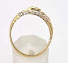 Load image into Gallery viewer, Vintage: 18ct Gold French Blue Sapphires Natural Diamonds Stacker/Dress Ring
