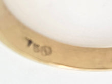 Load image into Gallery viewer, 1669 Vintage: 18ct Gold Blue Sapphire. Mother of Pearl Natural Diamonds Ring
