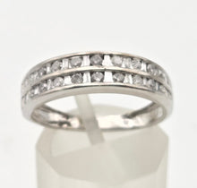 Cargar imagen en el visor de la galería, 2122 Vintage: 9ct White Gold 22 Natural Diamonds Tiered Stacker/ Dress Ring
