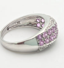 Load image into Gallery viewer, 2234 Vintage; 9ct White Gold Pin Sapphires Diamonds Dress ring- Thrilling
