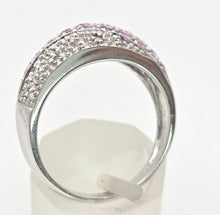 Load image into Gallery viewer, 2234 Vintage; 9ct White Gold Pin Sapphires Diamonds Dress ring- Thrilling
