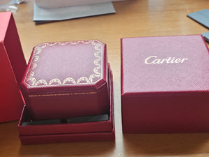 2364: Vintage: Cartier 18ct White Gold Love Ring Size 51- comes with box