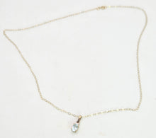 Load image into Gallery viewer, 1118 Vintage: Petite 9ct Gold Swiss Blue Topaz Necklace, Pendant, Earrings Set
