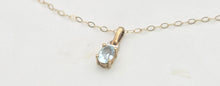 Load image into Gallery viewer, 1118 Vintage: Petite 9ct Gold Swiss Blue Topaz Necklace, Pendant, Earrings Set
