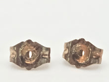 Load image into Gallery viewer, 2214 Vintage: 9ct Gold Iolite &amp; Tanzanite Drop Stud Earrings
