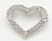 Load image into Gallery viewer, 2217 Vintage: Petite 9ct White Gold Heart-Shaped Diamonds Pendant

