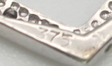 Load image into Gallery viewer, 2217 Vintage: Petite 9ct White Gold Heart-Shaped Diamonds Pendant
