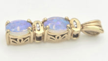 Load image into Gallery viewer, 2219: Vintage: 9ct Gold White Opals Natural Diamonds Pendulum Pendant
