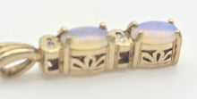 Load image into Gallery viewer, 2219: Vintage: 9ct Gold White Opals Natural Diamonds Pendulum Pendant
