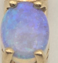 Load image into Gallery viewer, 2219: Vintage: 9ct Gold White Opals Natural Diamonds Pendulum Pendant
