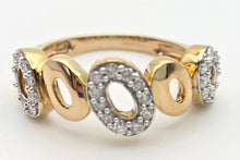 Load image into Gallery viewer, 2240 Vintage: 9ct Gold Openwork 29 Natural Diamonds (0.33ct)  Dress Ring
