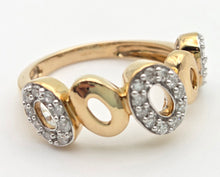 Load image into Gallery viewer, 2240 Vintage: 9ct Gold Openwork 29 Natural Diamonds (0.33ct)  Dress Ring
