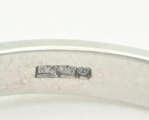 2243 Vintage; 9ct White Gold Pink Morganites Daimons 3-Stone Ring