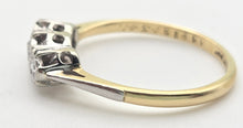 Load image into Gallery viewer, Antique: 18ct Gold  Natural Round Full Cut  Diamonds 3-Stone Ring
