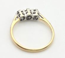 Load image into Gallery viewer, Antique: 18ct Gold  Natural Round Full Cut  Diamonds 3-Stone Ring
