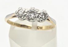 Load image into Gallery viewer, Antique: 18ct Gold  Natural Round Full Cut  Diamonds 3-Stone Ring
