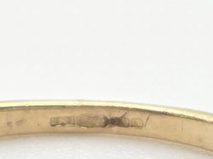 2268 Vintage: Petite 9ct Gold Natural Diamonds Cross-Over Stacker Ring