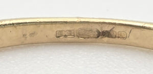 2268 Vintage: Petite 9ct Gold Natural Diamonds Cross-Over Stacker Ring