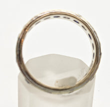 Load image into Gallery viewer, Vintage: 9ct Gold 11 Cornflower Blue Sapphires White Sapphires Eternity Ring- From 1974
