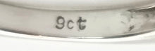 Cargar imagen en el visor de la galería, 1838 Vintage: 9ct White Gold 11 Blue Natural Diamonds Stacker/Half-Eternity Ring
