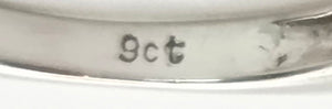 1838 Vintage: 9ct White Gold 11 Blue Natural Diamonds Stacker/Half-Eternity Ring