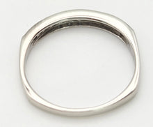 Cargar imagen en el visor de la galería, 1838 Vintage: 9ct White Gold 11 Blue Natural Diamonds Stacker/Half-Eternity Ring

