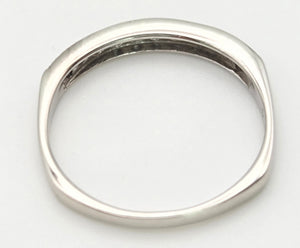1838 Vintage: 9ct White Gold 11 Blue Natural Diamonds Stacker/Half-Eternity Ring