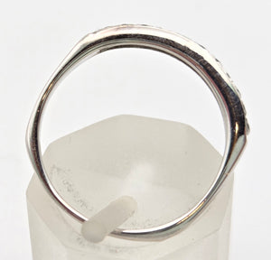 1838 Vintage: 9ct White Gold 11 Blue Natural Diamonds Stacker/Half-Eternity Ring