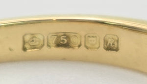 2155 18ct Gold 7 Emerald Cut Emeralds Stacker/Half Eternity Ring